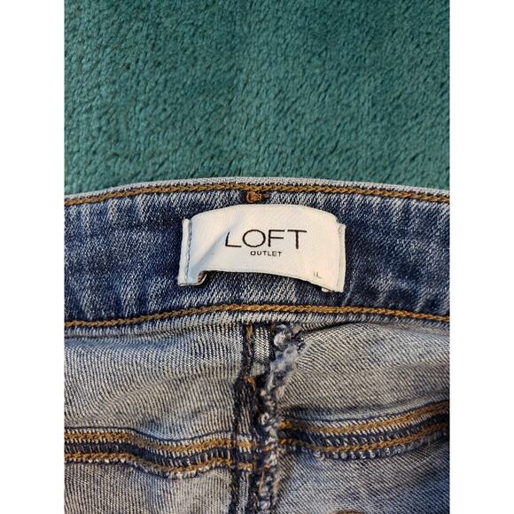 Loft Jeans Size 4 Womens Blue Stretch Pants Ladies Denim Mid Rise Curvy Skinny - Picture 3 of 13